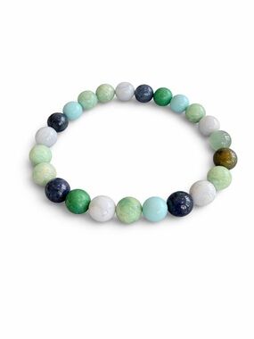 Multicolor Amazonite 8MM Beaded Bracelet New